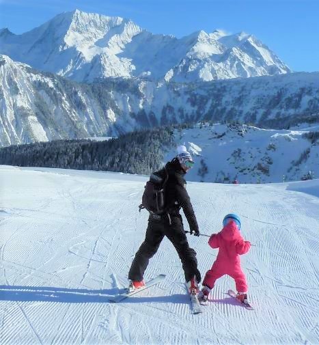 Private baby ski ski school courchevel black ski