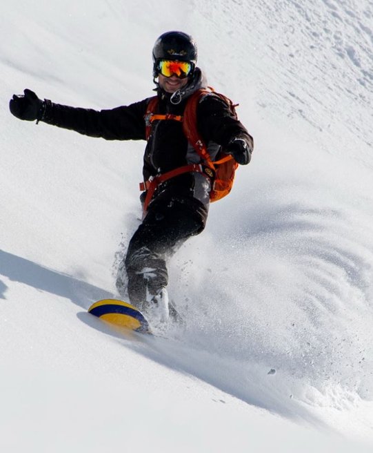 snowboarder ski school black ski courchevel